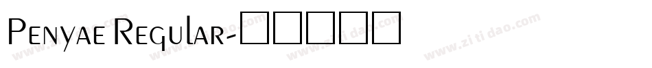 Penyae Regular字体转换
